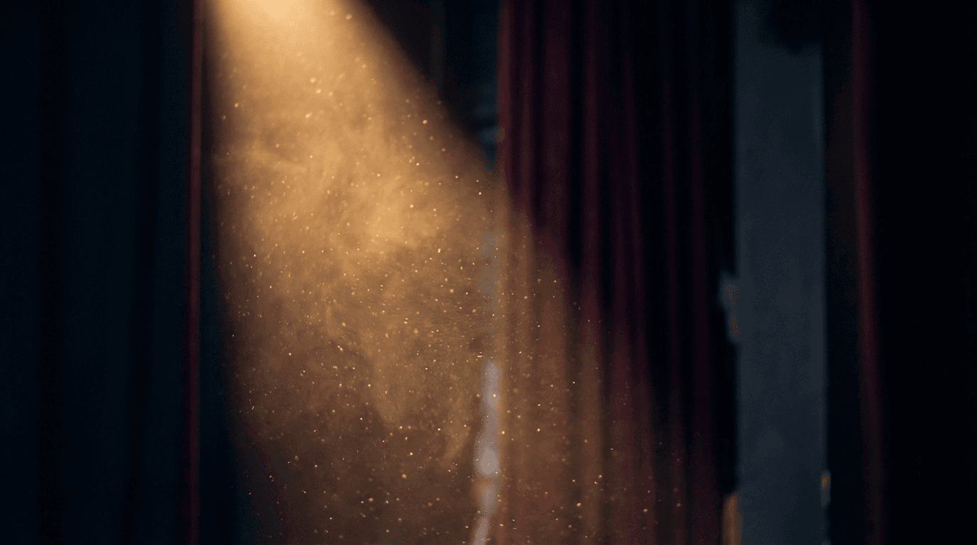 Actor performing on theatre stage