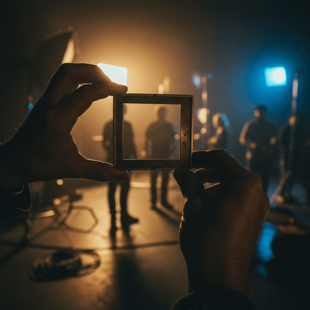 Extreme close-up character study of Cinar's expression